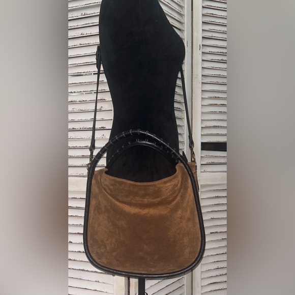 Cheval Firenze Italian Suede Leather Satchel Bag/Satchel/Crossbody - Picture 10 of 10